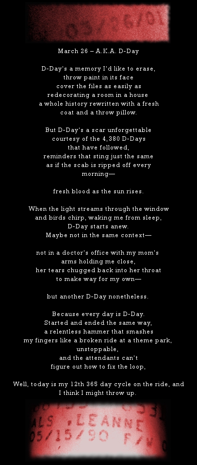 March 26 - A.K.A D-Day