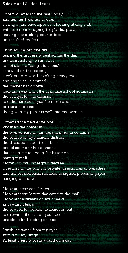 Suicide and Student Loans